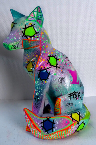 "Sculpture renard po…" başlıklı Heykel Pvettese tarafından, Orijinal sanat, Sprey boya