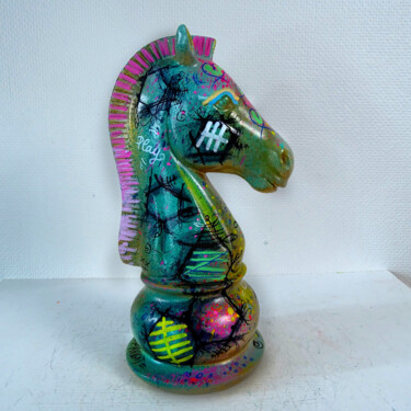 Skulptur mit dem Titel "Sculpture pop art c…" von Pvettese, Original-Kunstwerk, Sprühfarbe