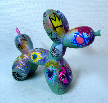 "Balloon Dog Pop Art…" başlıklı Heykel Pvettese tarafından, Orijinal sanat, Işaretleyici