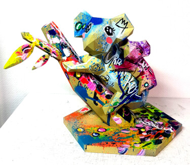 Scultura intitolato "Sculpture Koala Pop…" da Pvettese, Opera d'arte originale, Spray