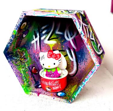 Scultura intitolato "Hello Kitty Graffit…" da Pvettese, Opera d'arte originale, Spray