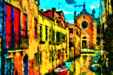 Digital Arts titled "Venice" by Pwa Studio, Original Artwork, Digital Painting