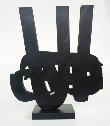 Skulptur mit dem Titel "PyB outreNOIR pour…" von Pyb, Original-Kunstwerk, Harz