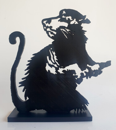 「PyB Rat Che Banksy…」というタイトルの彫刻 Pybによって, オリジナルのアートワーク, 樹脂