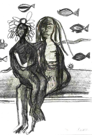 Painting titled "Tahiti dreamin'" by Q.Mumu, Original Artwork