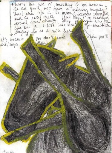 Painting titled "Le cheval embrouillé" by Q.Mumu, Original Artwork