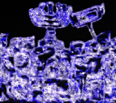 Digitale Kunst getiteld "Judaea Capta Blue D…" door J.A. Quattro (Qu4ttroStudio), Origineel Kunstwerk, Niet gemanipuleerde f…