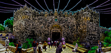 数字艺术 标题为“Damascus Gate Laven…” 由J.A. Quattro (Qu4ttroStudio), 原创艺术品, 非操纵摄影