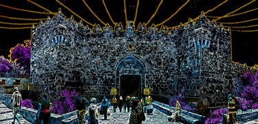 Digitale Kunst getiteld "Damascus Gate Jaffa…" door J.A. Quattro (Qu4ttroStudio), Origineel Kunstwerk, Niet gemanipuleerde f…