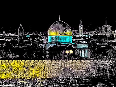 Artes digitais intitulada "Dome of the Rock We…" por J.A. Quattro (Qu4ttroStudio), Obras de arte originais, Fotografia Não M…