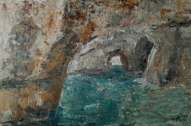 "Greece Painting Sea…" başlıklı Tablo Queennoble Dr. Elle Ramirez tarafından, Orijinal sanat, Akrilik