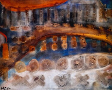 Картина под названием "Modern abstract wal…" - Queennoble Dr. Elle Ramirez, Подлинное произведение искусства, Акрил