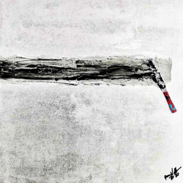 Malerei mit dem Titel "Red Palette Knife" von Queennoble Dr. Elle Ramirez, Original-Kunstwerk, Acryl Auf Holzplatte montiert