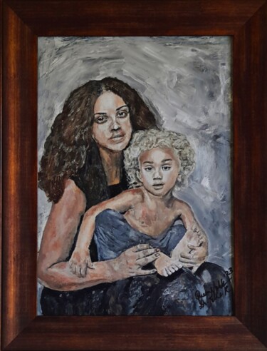 "Mother And Child -…" başlıklı Tablo Queennoble Dr. Elle Ramirez tarafından, Orijinal sanat, Akrilik