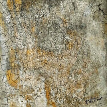 Peinture intitulée "Cracks 1" par Queennoble, Œuvre d'art originale, Acrylique Monté sur Panneau de bois