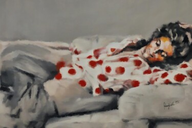 Картина под названием "Frau - Contemporary…" - Queennoble, Подлинное произведение искусства, Масло