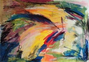 Peinture intitulée "éruption de lumière" par Quentin Groetzinger, Œuvre d'art originale, Craie