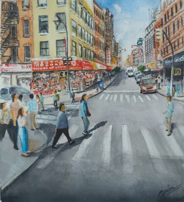 绘画 标题为“PASEO POR NUEVA YORK” 由Quin, 原创艺术品, 水彩