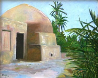 Malarstwo zatytułowany „old house” autorstwa Qusay Alawami, Oryginalna praca, Olej