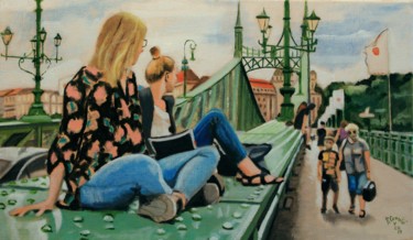 Картина под названием "N°1082  Budapest 3.…" - R. Cavalié, Подлинное произведение искусства, Другой Установлен на Деревянная…