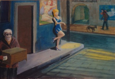 Malerei mit dem Titel "N° 45 Barbarie" von R. Cavalié, Original-Kunstwerk, Öl