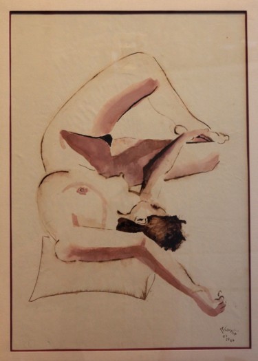 Σχέδιο με τίτλο "N° 559  Souple et o…" από R. Cavalié, Αυθεντικά έργα τέχνης, Μελάνι Τοποθετήθηκε στο Άλλος άκαμπτος πίνακας