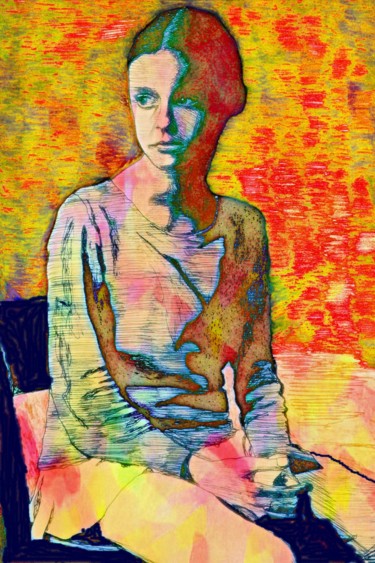 Digital Arts titled "Mary Jane" by Robert Grubbs, Original Artwork, Digital Painting