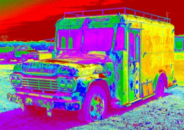 Photography titled "Coleman's Milk Truck" by Robert Grubbs, Original Artwork, Manipulated Photography