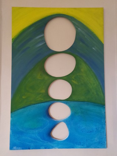 Painting titled "Cinquième Aube" by Rbio, Original Artwork, Acrylic