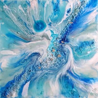 Painting titled "Light Blue" by Rachele Tofanelli, Original Artwork, Pigments