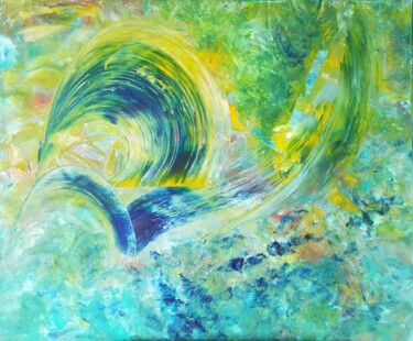 Peinture intitulée "VAGUE" par Rackel, Œuvre d'art originale, Acrylique