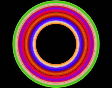 Digitale Kunst mit dem Titel "Iridescent ring" von Art$Art, Original-Kunstwerk, Digitale Malerei