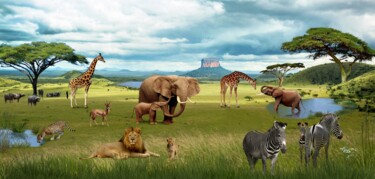 Digital Arts με τίτλο "Animals of Africa.…" από Radiy Bohem, Αυθεντικά έργα τέχνης, Ψηφιακή φωτογραφία
