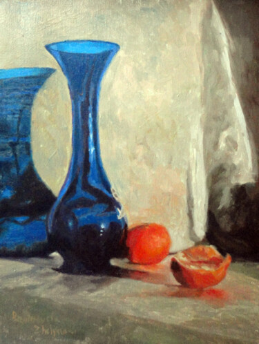 "Blue Vase" başlıklı Tablo Radosveta Zhelyazkova tarafından, Orijinal sanat, Petrol