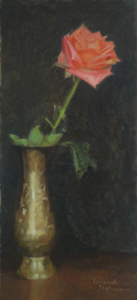 Painting titled "Rose" by Radosveta Zhelyazkova, Original Artwork, Oil