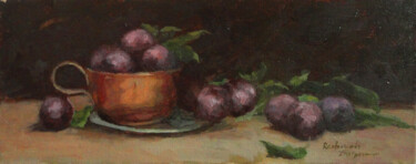 Peinture intitulée "Purple plums" par Radosveta Zhelyazkova, Œuvre d'art originale, Huile
