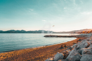 Fotografia intitulada "Cannes Beach Landsc…" por Radu Bercan, Obras de arte originais, Fotografia digital