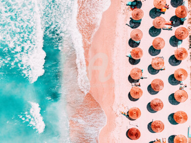 Fotografie mit dem Titel "Beach Print, Aerial…" von Radu Bercan, Original-Kunstwerk, Digitale Fotografie