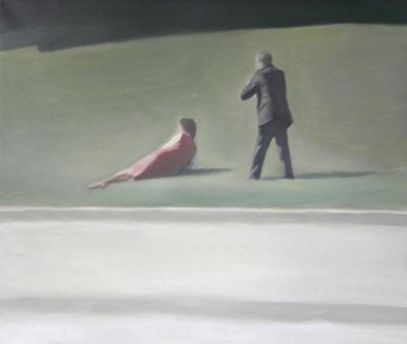 Peinture intitulée "Liggende vrouw" par Raf Peeters, Œuvre d'art originale