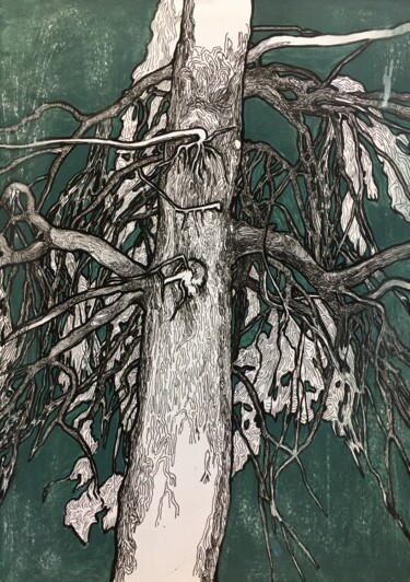 Drawing titled "''Oak''" by Raffi Ghazaryan, Original Artwork, Acrylic