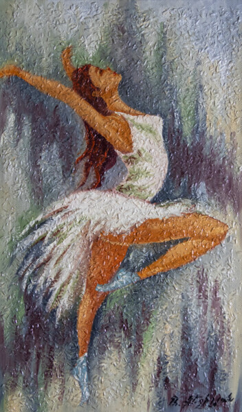 Peinture intitulée "Ballerina" par Rafik Keshishian, Œuvre d'art originale, Huile