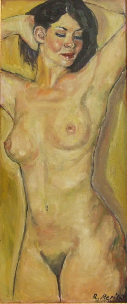 Malerei mit dem Titel "Laila" von Raija Merilä, Original-Kunstwerk, Öl