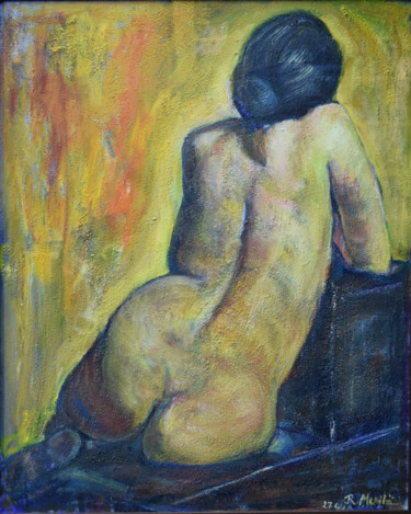 Painting titled "Tiina" by Raija Merilä, Original Artwork, Oil