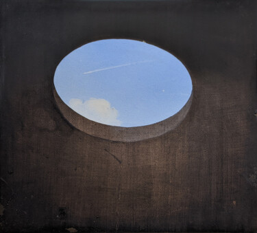 Ζωγραφική με τίτλο "Oculus" από Raimo Bergt, Αυθεντικά έργα τέχνης, Ακρυλικό Τοποθετήθηκε στο Ξύλινο πάνελ