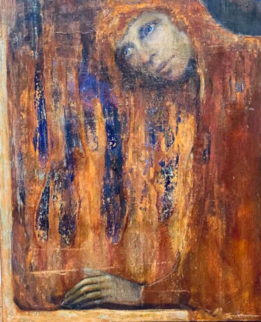 "Icon of fire" başlıklı Tablo Raimonda Tamo tarafından, Orijinal sanat, Petrol