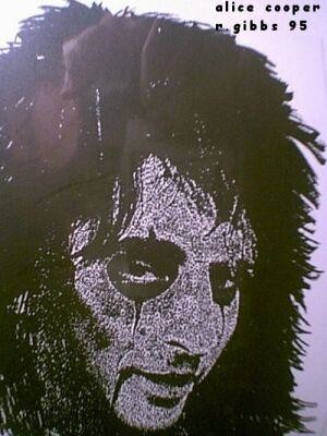 Drawing titled ""Alice Cooper" By R…" by Rainbow Sherbert, Original Artwork