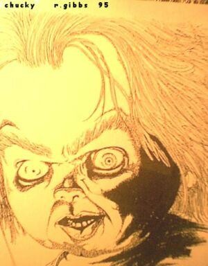 Drawing titled ""Chucky" by R. Gibbs" by Rainbow Sherbert, Original Artwork