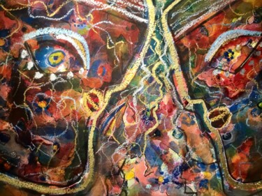 제목이 "Abstract fantasy fa…"인 미술작품 Raissa Kagan로, 원작, 수채화