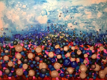 Картина под названием "The formula,mix med…" - Raissa Kagan, Подлинное произведение искусства, Чернила