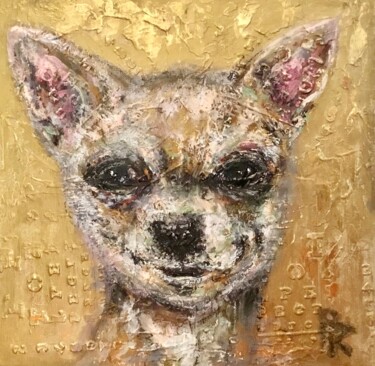 Malerei mit dem Titel "Chihuahua painting,…" von Raissa Kagan, Original-Kunstwerk, Acryl